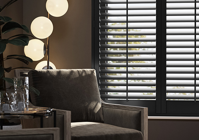 Bromley, Midnight Black - Full Height Plantation Shutter - Image 5